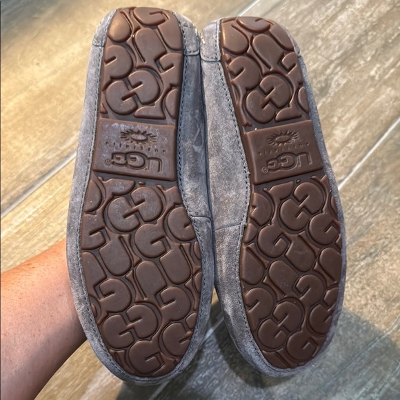 UGG Gray Cozy Ansley stud Sherpa-Lined Slippers NWOT - Picture 4 of 9
